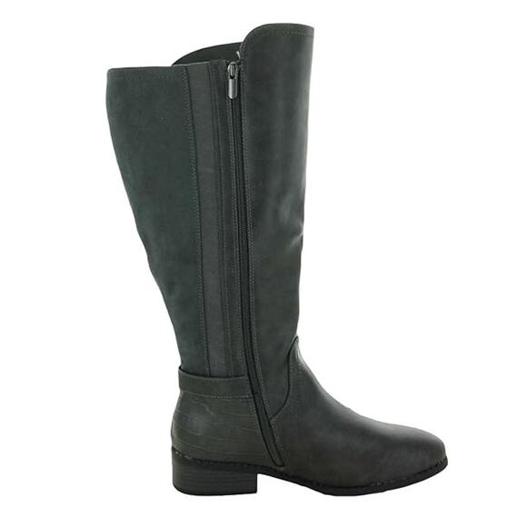 Karen Scott Women Grey Vegan Leather Leandraa Casual Knee-High Boots Size 6.5 - Picture 2 of 3